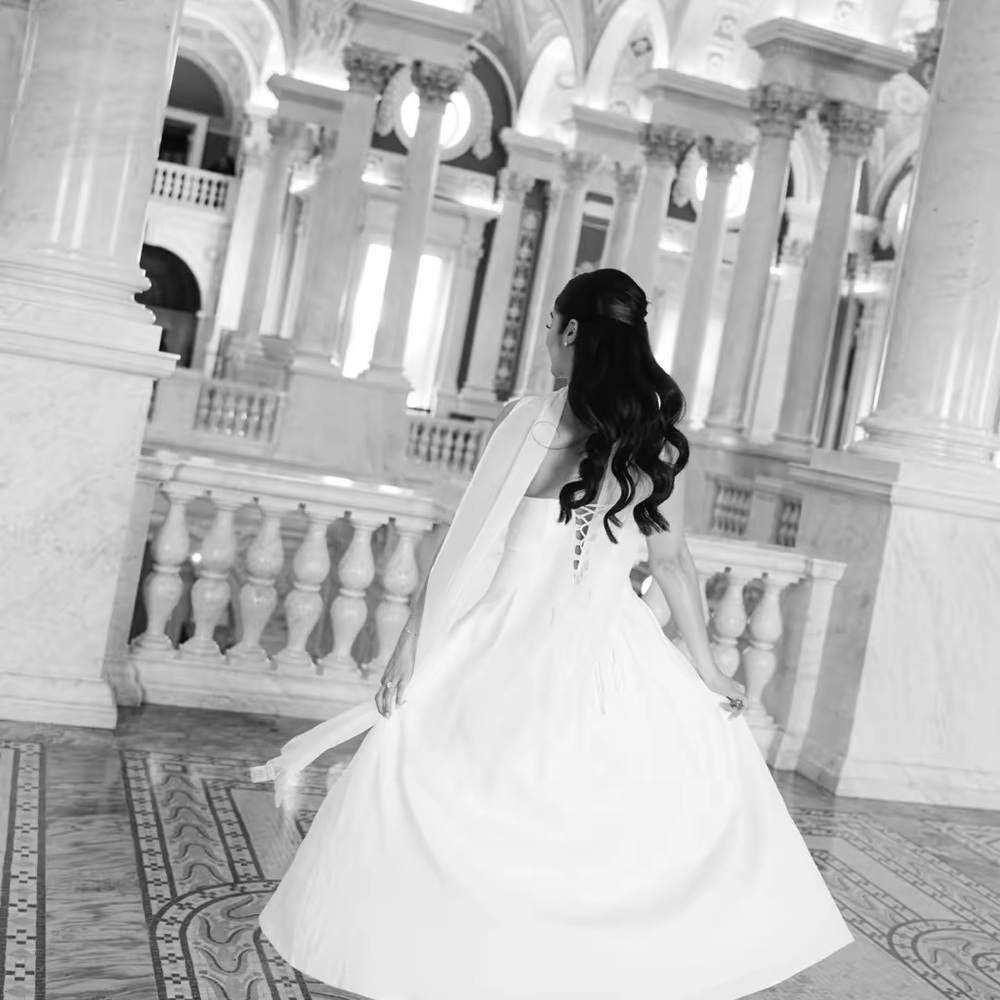 Babyboo Elegant White Strapless Dress, perfect for bridal events - Picture 8 of 9